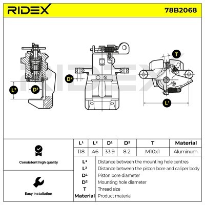 Zacisk Hamulcowy RIDEX 78B2068 78B2068 - foto 6