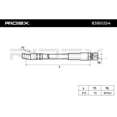 Przewód hamulcowy elast RIDEX 83B0254 83B0254 - foto 3