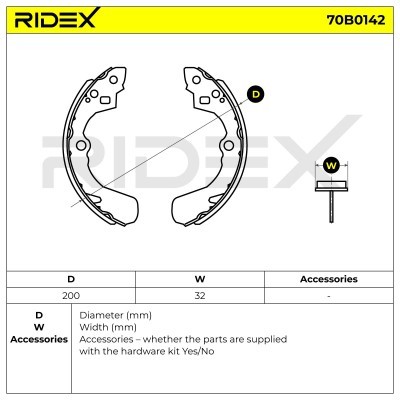 Klocki hamulcowe RIDEX 70B0142 70B0142 - foto 5