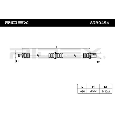 Przewód hamulcowy elast RIDEX 83B0454 83B0454 - foto 6