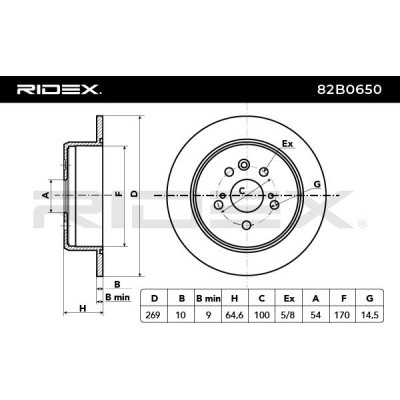 Tarcza hamulcowa RIDEX 82B0650 82B0650 - foto 3