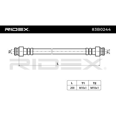 Przewód hamulcowy elast RIDEX 83B0244 83B0244 - foto 4