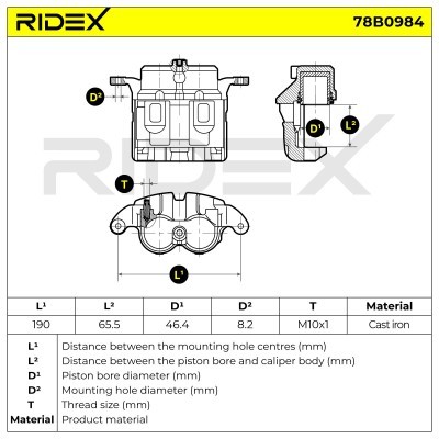 Zacisk Hamulcowy RIDEX 78B0984 78B0984 - foto 8