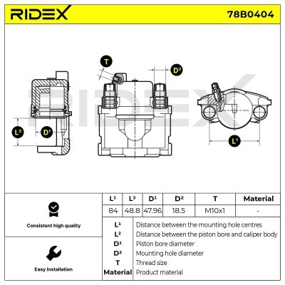Zacisk Hamulcowy RIDEX 78B0404 78B0404 - foto 5