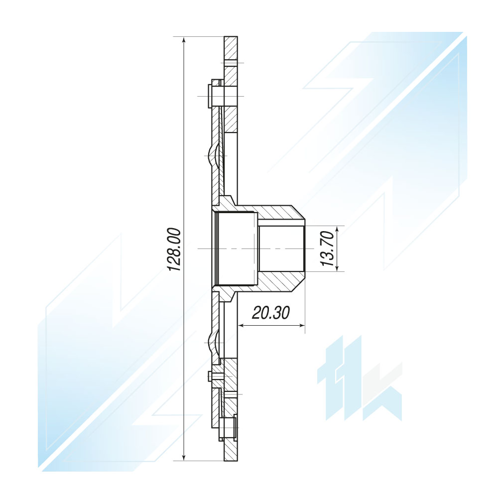 Tarcza Sprzęgła Sprężarki GM/HARRISON V5 Ø128 Opel 115GV50003 - foto 3