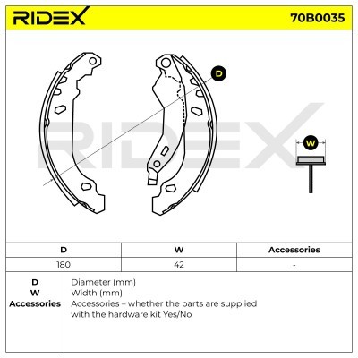 Klocki hamulcowe RIDEX 70B0035 70B0035 - foto 5