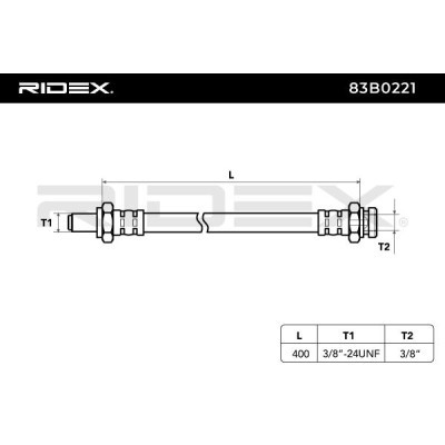 Przewód hamulcowy elast RIDEX 83B0221 83B0221 - foto 3