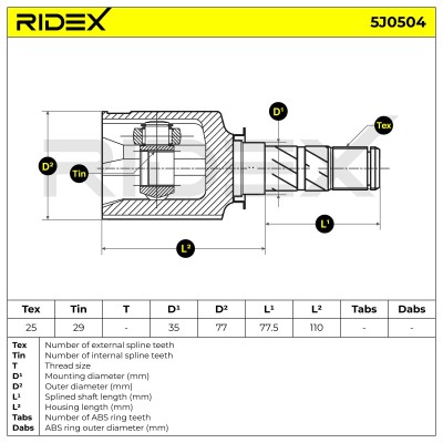 Przegub RIDEX 5J0504 5J0504 - foto 5
