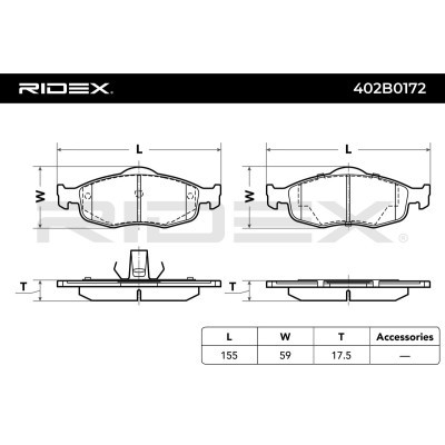 Klocki hamulcowe RIDEX 402B0172 402B0172 - foto 8