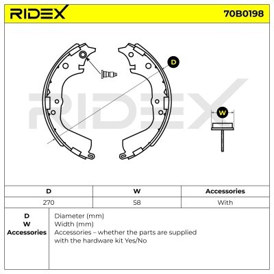 Klocki hamulcowe RIDEX 70B0198 70B0198 - foto 5