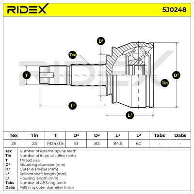 Przegub RIDEX 5J0248 5J0248 - foto 4
