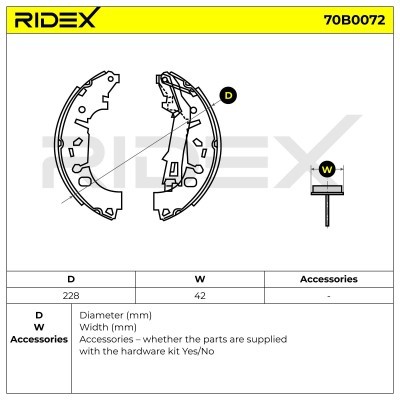 Klocki hamulcowe RIDEX 70B0072 70B0072 - foto 6