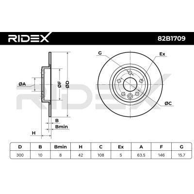 Tarcza hamulcowa RIDEX 82B1709 82B1709 - foto 7