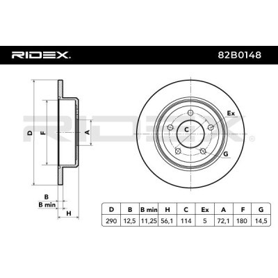 Tarcza hamulcowa RIDEX 82B0148 82B0148 - foto 4