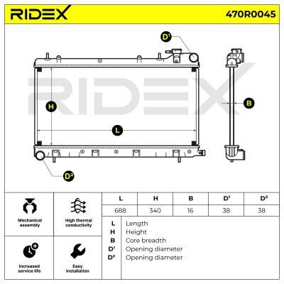 Chłodnica RIDEX 470R0045 470R0045 - foto 6