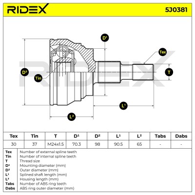 Przegub RIDEX 5J0381 5J0381 - foto 6