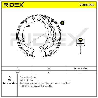 Klocki hamulcowe RIDEX 70B0292 70B0292 - foto 6