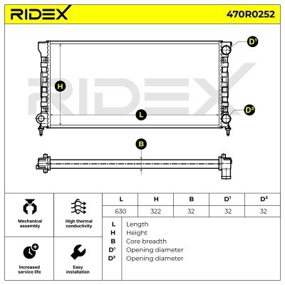 Chłodnica RIDEX 470R0252 470R0252 - foto 5