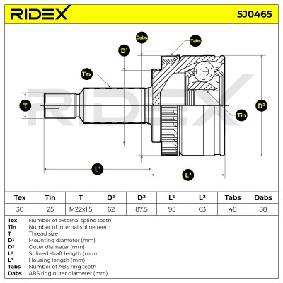 Przegub RIDEX 5J0465 5J0465 - foto 5