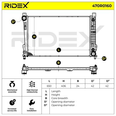 Chłodnica RIDEX 470R0160 470R0160 - foto 4