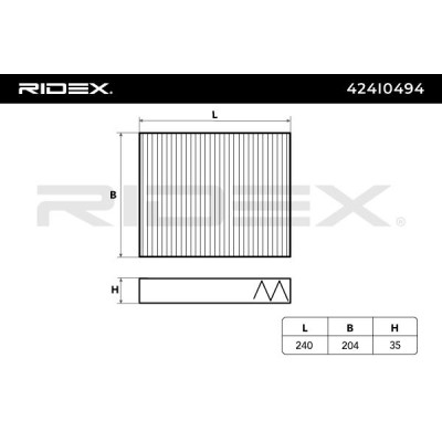 Filtr Kabinowy RIDEX 424I0494 424I0494 - foto 3