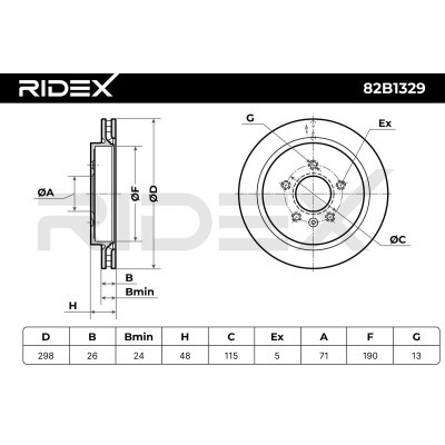 Tarcza hamulcowa RIDEX 82B1329 82B1329 - foto 9