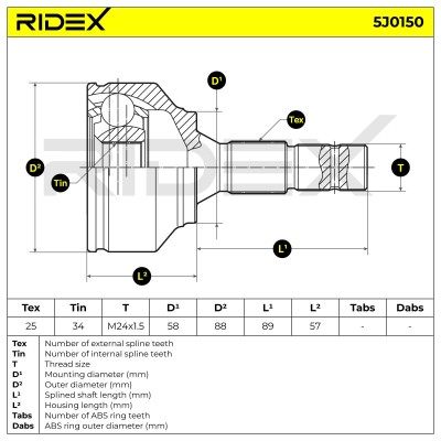 Przegub RIDEX 5J0150 5J0150 - foto 5