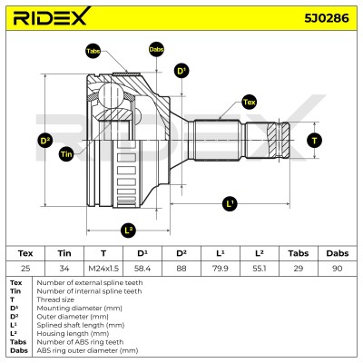 Przegub RIDEX 5J0286 5J0286 - foto 5