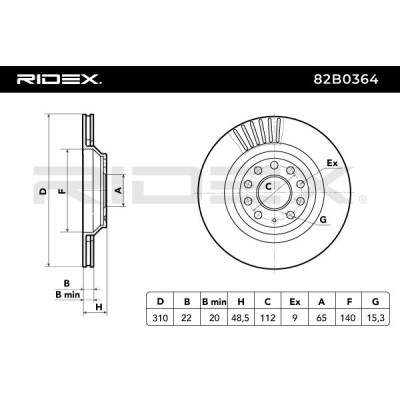 Tarcza hamulcowa RIDEX 82B0364 82B0364 - foto 4