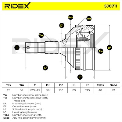 Przegub RIDEX 5J0711 5J0711 - foto 6