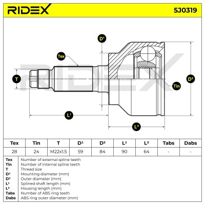 Przegub RIDEX 5J0319 5J0319 - foto 6