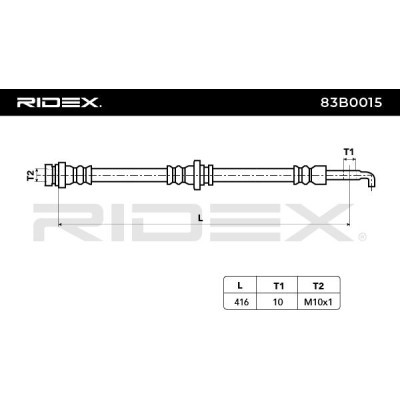 Przewód hamulcowy elast RIDEX 83B0015 83B0015 - foto 4