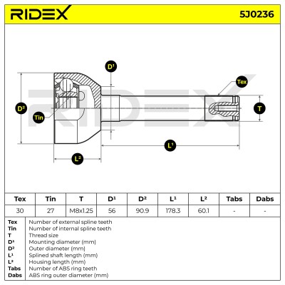 Przegub RIDEX 5J0236 5J0236 - foto 5