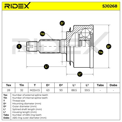 Przegub RIDEX 5J0268 5J0268 - foto 5