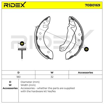 Klocki hamulcowe RIDEX 70B0169 70B0169 - foto 5