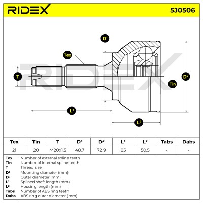 Przegub RIDEX 5J0506 5J0506 - foto 5