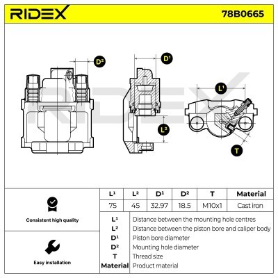 Zacisk Hamulcowy RIDEX 78B0665 78B0665 - foto 6