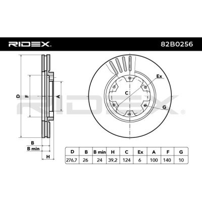 Tarcza hamulcowa RIDEX 82B0256 82B0256 - foto 3