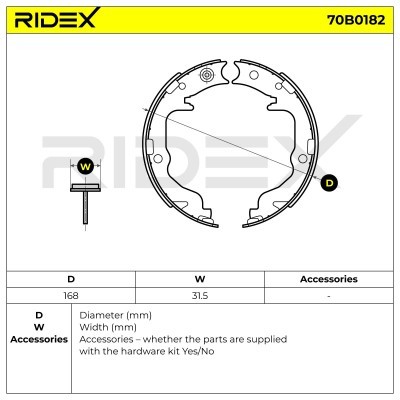 Klocki hamulcowe RIDEX 70B0182 70B0182 - foto 5
