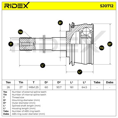 Przegub RIDEX 5J0712 5J0712 - foto 6