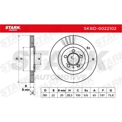 Tarcza hamulcowa Stark SKBD-0022102 SKBD-0022102 - foto 5