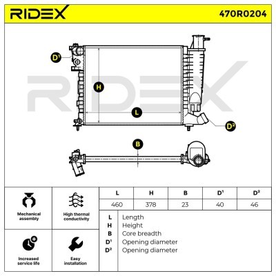 Chłodnica RIDEX 470R0204 470R0204 - foto 10