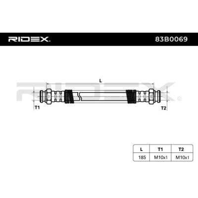 Przewód hamulcowy elast RIDEX 83B0069 83B0069 - foto 4