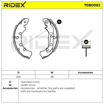 Klocki hamulcowe RIDEX 70B0092 70B0092 - foto 5