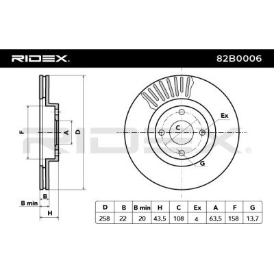 Tarcza hamulcowa RIDEX 82B0006 82B0006 - foto 5