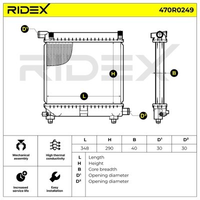 Chłodnica RIDEX 470R0249 470R0249 - foto 7