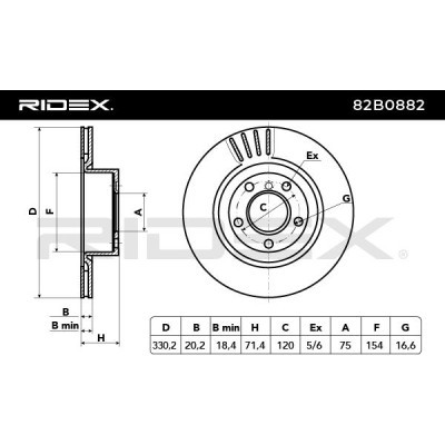 Tarcza hamulcowa RIDEX 82B0882 82B0882 - foto 4