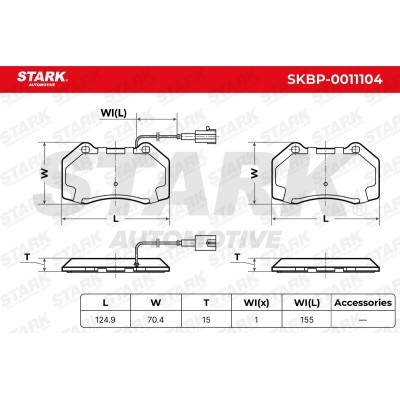 Klocki hamulcowe Stark SKBP-0011104 SKBP-0011104 - foto 3