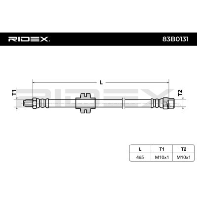 Przewód hamulcowy elast RIDEX 83B0131 83B0131 - foto 4