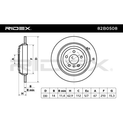 Tarcza hamulcowa RIDEX 82B0508 82B0508 - foto 6